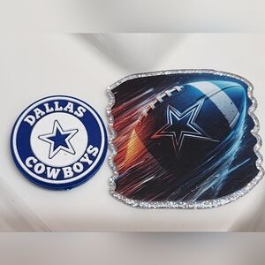 Flatback Football Beads Keychain‎ Bag Clip Magnet Journal Hair Clip Silicone